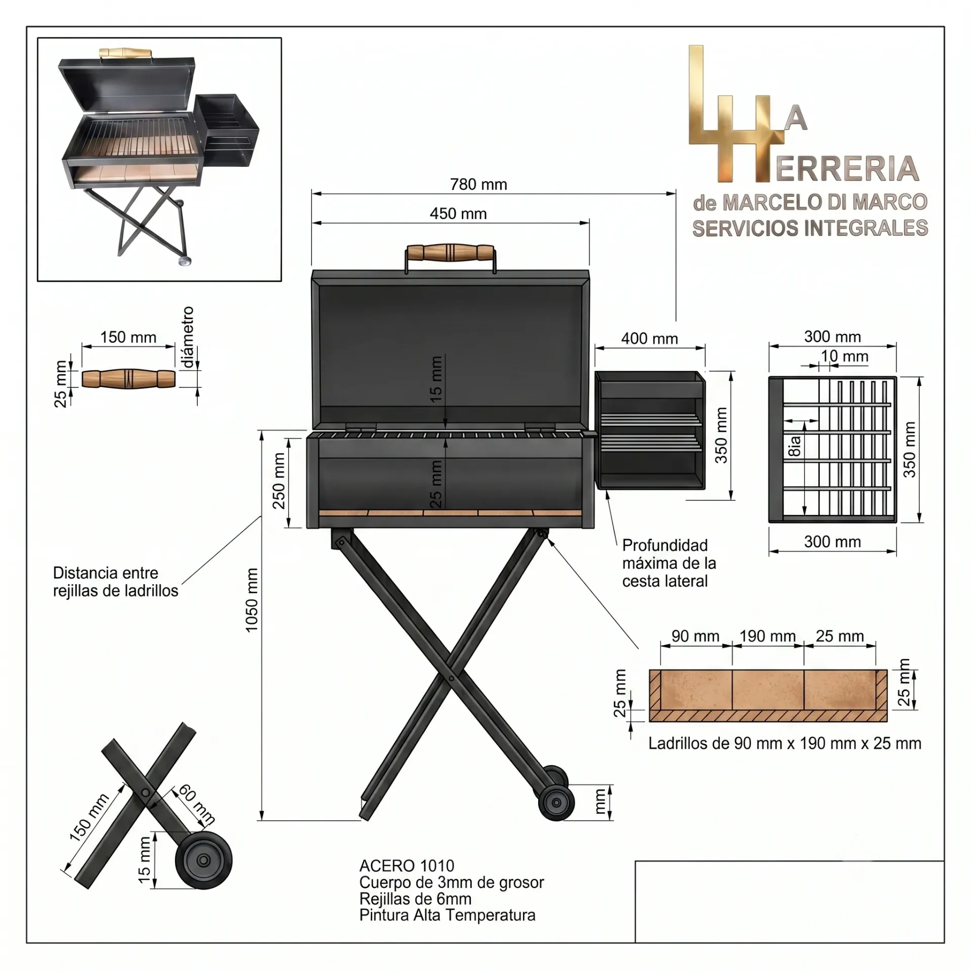 Parrilla Portátil Terraza